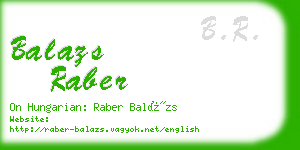 balazs raber business card